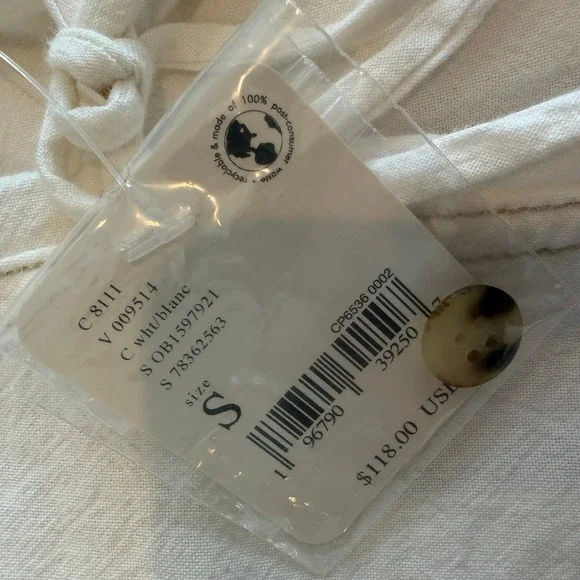 We The Free People Marten Cotton Oxford Top in White Size Small - Picture 5 of 16